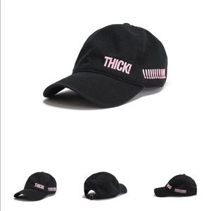 Kylie Jenner Thick Dad Hat in black and pink
